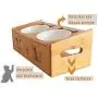 Lepet Elevated Dog Cat Bowls, Raised Pet Feeder Solid Bamboo Stand Perfect for Cats and Small Dogs (4 Bowls Incline) Lepet Elevated Dog Cat Bowls, Raised Pet Feeder Solid Bamboo Stand Perfect for Cats and Small Dogs (4 Bowls Incline)