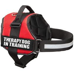 Industrial Puppy Therapy Dog in Training Vest with Hook and Loop Straps and Handle - Harness is Available in XXS to XXL