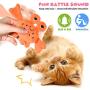 Catnip Cat Toys for Indoor Cats, 12 Pack Interactive Cat Toy with Crinkle, Squeaky, Rattle Sound, Kitten Stuffed Animal Cat Toy Set Assorted Plush Pet Toys, Cat Chew Toy for Chewing, Hunting, Teething