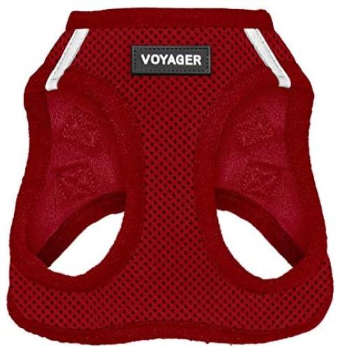 Best Pet Supplies Voyager Step-in Air Dog Harness - All Weather Mesh, Step in Vest Harness for Small and Medium Dogs, Red (Matching Trim), XL (Chest: 21-23'') (207-RDW-XL)