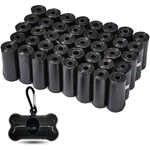 TYONMUJO Dog Poop Bags Wholesale Disposable Pet Waste Bags with Dispenser 180 Bags 12 Rolls+1 Dispenser Black U12