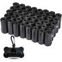 TYONMUJO Dog Poop Bags Wholesale Disposable Pet Waste Bags with Dispenser 180 Bags 12 Rolls+1 Dispenser Black U12