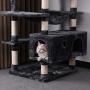 BEWISHOME Large Cat Tree Condo with Sisal Scratching Posts Perches Houses Hammock, Cat Tower Furniture Kitty Activity Center Kitten Play House MMJ03