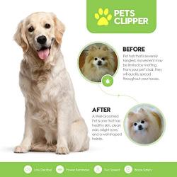 Domipet Dog Clipper for Grooming Professional Rechargeable Cordless Pet Grooming Kit Electric Hair Trimmers Shaver for Dogs Cats Quiet Comb Guides Scissors Cleaning Brush Oil Display Power Safety Lock