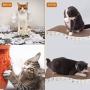 PatiencET 2 Pack Cat Scratcher Pad for Cats Scratching Toy Cardboard DurableTextures Design Reversible Wave Type