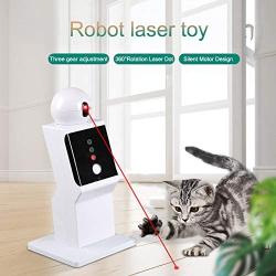 Yamaho Automatic Cat Laser Toy, Random Moving Interactive Laser Toy for Cats and Kittens, Cat Red Dot Exercising Toy