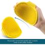 PRIDEEP Dog Grooming Brush 2 Pack, Pet Shampoo Bath Washing Brush Soothing Massage Rubber Comb Dog Brush with Adjustable Ring Handle Suitable for Long Short Haired Dogs and Cats