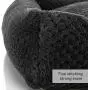 Hollypet Pet Bed, Self-Warming Bed for Cat and Small Medium-Sized Dog Puppy Rectangle Plush Sofa, Dark Gray