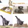 Cat Scratch Pad, Scratching Post,Scratcher Cardboard, Scratching Toy, Corrugated Cat Scratcher Lounge, Unique Double Texture Surface Durable Design, Wave Curved Shape, Reversible, with Organic Catnip