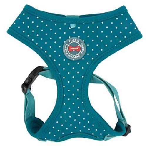 Puppia PARA-HA1529-NY-L Navy Dotty Harness II A Pet-Vest-Harnesses