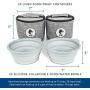 Top Dog Travel Bag - Airline Approved Travel Set for Dogs Stores All Your Dog Accessories - Includes Travel Bag, 2X Food Storage Containers and 2X Collapsible Dog Bowls - Gray