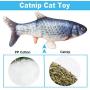 Malier 2 Pack Electric Fish Cat Toy, Realistic Plush Moving Wagging Fish Cat Toys Simulation Interactive Cat Kitten Toys for Indoor Cats Pets Kitten, Perfect for Biting, Chew and Kick