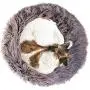 Ushang Pet Premium Faux Long Fur Calming Cuddler Orthopedic Round Dog Sofa Bed, Self-Warming Shag Dog Cushion Donut Bed for Medium & Large Dog (Large 36 inch, Gray) Ushang Pet Premium Faux Long Fur Calming Cuddler Orthopedic Round Dog Sofa Bed, Self-Warming Shag Dog Cushion Donut Bed for Medium & Large Dog (Large 36 inch, Gray)