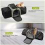 COVONO Expandable Pet Carrier for Cats, Dogs and Small Animals, Portable Pet Travel Carrier, Airline Approved, Soft Sided, Foldable, Steel Frame, 3 Open Doors, Big Space