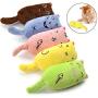 Legendog 5Pcs Catnip Toy, Cat Chew Toy Bite Resistant Catnip Toys for Cats,Catnip Filled Cartoon Mice Cat Teething Chew Toy