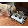 PetRageous 81032 Bradys Set the Table Steel Frame Dog Feeder, 10-Inch Tall by 20-Inch Long and 10-Inch Wide, Holds Two 9-Inch Diameter Bowls, for Large and Extra Large Dogs, Black PetRageous 81032 Bradys Set the Table Steel Frame Dog Feeder, 10-Inch Tall by 20-Inch Long and 10-Inch Wide, Holds Two 9-Inch Diameter Bowls, for Large and Extra Large Dogs, Black
