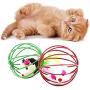 Anixl Pet Cat Funny Playing Toy Teal Fake Mouse Mice Rat in Cage Ball