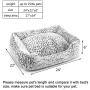 Hollypet Pet Bed, Self-Warming Bed for Cat and Small Medium-Sized Dog Puppy Rectangle Plush Sofa, Gray
