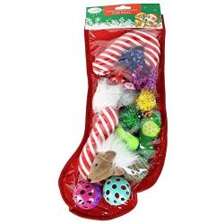 Midlee Christmas Stocking Cat Toy Gift Set (14 Toys)