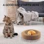 Cat cardboard bowl-type cardboard scratcher, cardboard cat scratcher, can be folded into multiple shapes, high-density corrugated paper scratcher, can be used for cat bed (with catnip) (bowl shape)