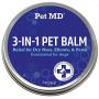 Pet MD Dog Paw Balm - 3-in-1 Paw, Nose/Snout, & Elbow Moisturizer & Paw Protectors for Dogs - 2 oz Paw Wax with Shea Butter, Coconut Oil, & Beeswax