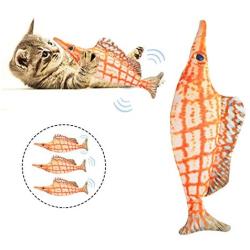 YYDS 30CM Electric Fish USB Charging Cat Toy, Realistic Plush Moving Fish Dancing Simulation Flexible Fish Pet Toy