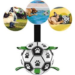 ROMEKER Dog Soccer Ball,Dog Ball Toy for Small Medium Dogs Indoor Outdoor,Interactive Dog Toys Puzzle IQ Treat Ball,Water Floating Soccer Ball Toy for Pool Beach Grassland Home 6''