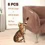 MUCH Cat Furniture Protector from Pet Scratch Deterrent, Transparent Clear Double Side Anti-Scratch Free for Furniture, Sofa, Wall Protector 8 Packs Residue Free MUCH Cat Furniture Protector from Pet Scratch Deterrent, Transparent Clear Double Side Anti-Scratch Free for Furniture, Sofa, Wall Protector 8 Packs Residue Free