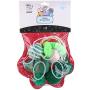 QKURT 6pcs/ Pack Christmas Stocking Dog Toys, Xmas Pet Chew Toy Set for Cat Small Dogs Puppy, Interactive Christmas Pet Stocking