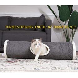 GOHOO PET Cat Tunnel Pop-up Crinkle Paper Pet Tube Collapsible Pet Tunnel Interactive Play Toy with Peekaboo Holes