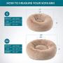 Bedsure Calming Bed for Dogs - Washable Round Dog Bed - 23/30 inches Anti-Slip Faux Fur Donut Cuddler Cat Bed for Small Medium Dogs - Fits up to 25/45 lbs, Camel