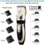 Professional Dog Grooming Clippers, Rechargeable Cordless Dog Clippers for Thick Coats Heavy Duty, Low Noise Dog Grooming Kit with 4 Guide Combs, Animal Clippers Heavy Duty for Dogs Cats Other Pets