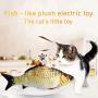 yingyi Cat Funny Kick Fish Interactive Toy,Electric Sensor Cat Wagging Fish Toy,Electric Doll Fish,Realistic Plush Flopping Fish Cat Toy,Cat/Kitty/Kitten Fish Flop Catnip Toys for Biting & Kicking