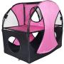 Pet Life Kitty-Play Obstacle Travel Collapsible Soft Folding Pet Cat House