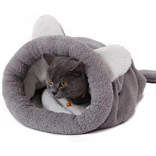 PAWZ Road Cat Sleeping Bag Self-Warming Kitty Sack Grey