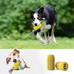 YF-TOW Dog Chew Toys Corn Molar Dog Toys Puppy Toothbrush Toys，Teething Cleaning Dental Toys with Rope, Bite Resistance for Dog Teeth Cleaning