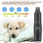 TOULIFLY Dog Nail Grinder, Pet Nail Grinder, Electric Pet Nail Grinder Gentle, Adjustable Power 2 Speed Quiet USB Rechargeable Professional Pet Nail Trimmer Paws Grooming & Smoothing Claw Care