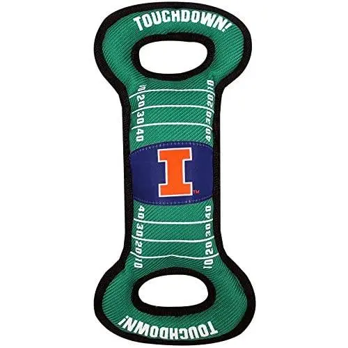 Pets First NCAA Football Field Dog Toy with Squeaker. - Illinois Fighting Illini - for Tug, Toss, and Fetch. - Tough & Durable PET Toy Pets First NCAA Football Field Dog Toy with Squeaker. - Illinois Fighting Illini - for Tug, Toss, and Fetch. - Tough & Durable PET Toy
