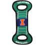 Pets First NCAA Football Field Dog Toy with Squeaker. - Illinois Fighting Illini - for Tug, Toss, and Fetch. - Tough & Durable PET Toy