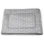DayDayFun Grey and White Cat Mat Floral Petals Branches and Leaves Faded Toned Abstract Blossoms Artsy Pattern Housebreaking Absorption Pads Grey