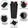 GLE2016 Dog Travel Water Bottle Bowls 2 in 1 Portable Dog Travel Water Dispenser with 2 Collapsible Silicone Bowls，Outdoor Dog Water Bowls for Walking Hiking Travelling