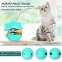 WLHOPE Cat Tumbler Toy Ball Tumbler Funny Cat Toy Interactive with Puzzle Chasing Playing Eating Slow Food Feeder Suitable for Various Cat Entertainment Activities (Lake Blue) WLHOPE Cat Tumbler Toy Ball Tumbler Funny Cat Toy Interactive with Puzzle Chasing Playing Eating Slow Food Feeder Suitable for Various Cat Entertainment Activities (Lake Blue)