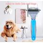 BAROMGA Pet Grooming Rakes Dematting Comb 2 Sided Removing Detangling Long Hair Brushes for Cats & Dogs