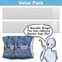WICKEDPUP Washable Male Dog Wraps (2 Pack) with Disposable Booster Pads (50ct) | Reusable Pet Belly Bands with Doggie Diaper Insert | Cloth Puppy Pee Cover with Incontinence Liner (Blue Jean, Small)