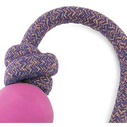 Beco Rubber Ball on Rope Dog Toy
