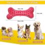 Peteast Dog Toys, Durable Dog Chew Toys for Aggressive Chewers Bacon Flavored Tough Natural Rubber & Teeth Cleaning Chewing Bones for Large/Medium/Small Dogs