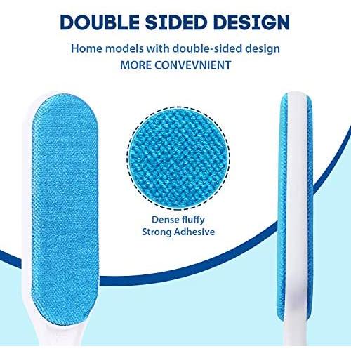 Brellavi Efficient Pet Hair Remover, Clean Dog and Cat Hair, Home Care Helper, Double-Sided, Travel Size Include