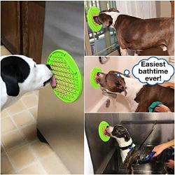 Lick Mat for Dogs Large Size 2pcs, Dog Washing Distraction Device, Peanut Butter Lick Pad with Strong Suction for Bathing, Grooming and Training