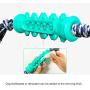 OTAN Dog Toothbrush Chew Toys Doggy Oral Dental Care Durable Rubber Brushing Stick with Cotton Bite Rope for 25-70 LBS Dogs Lake Blue