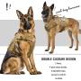 Tactical Dog Vest Harness, Outdoor Training Service Dog Vest Adjustable Military Working Dog Vest with Molle System and Rubber Handle